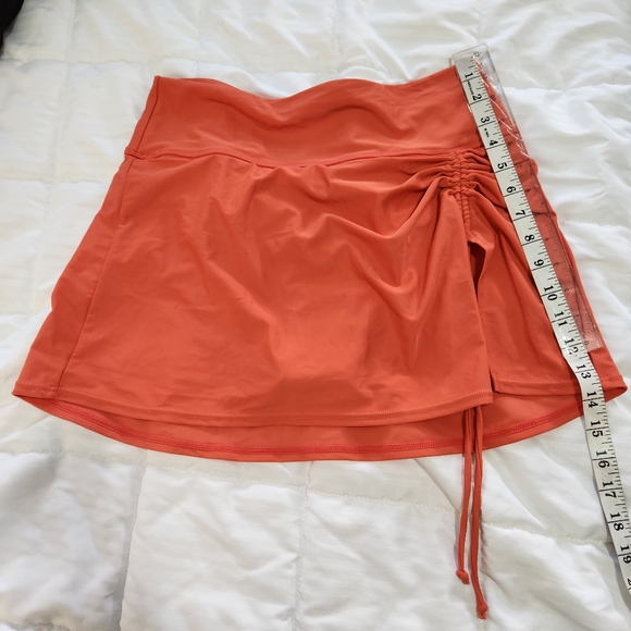 UPF50 +SIDE-TAB ORANGE CINCHED DRAWSTRING SKIRT - SHAPE SIZE LARGE - Picture 6 of 8